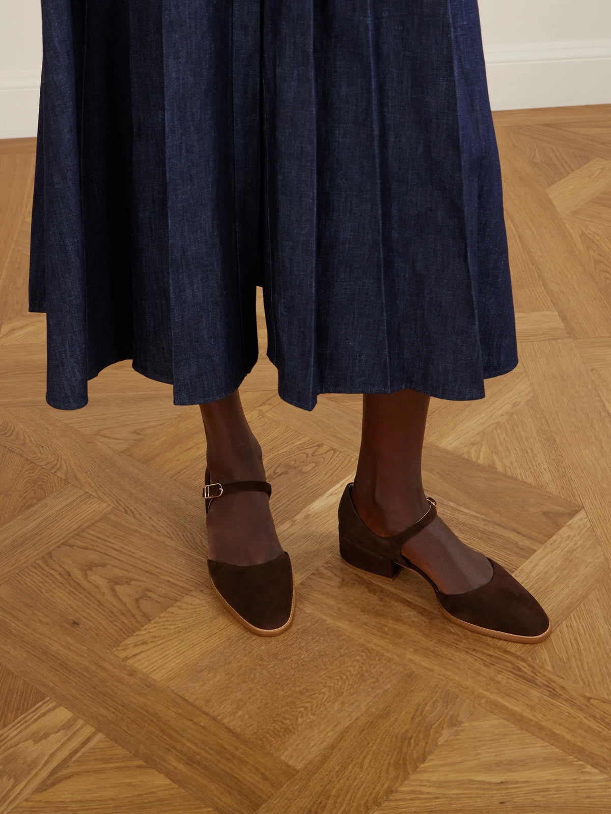 Riley Suede Mary Jane Flats