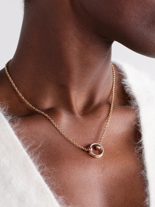 Image of Necklaces. Product name - Together 18-karat Rose Gold, Rhodium-plated And Diamond Necklace in Multi colour by brand - Pomellato