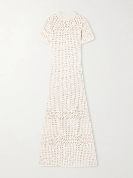 Pallay Open-knit Cotton Maxi Dress