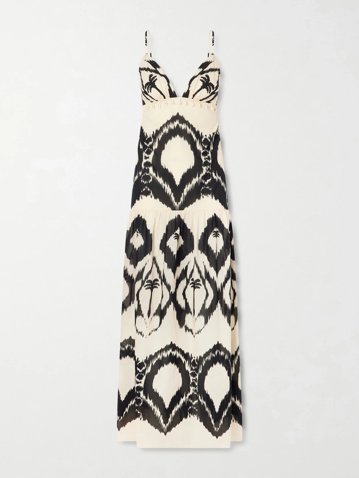 Zea Palm Printed Cotton-poplin Maxi Dress