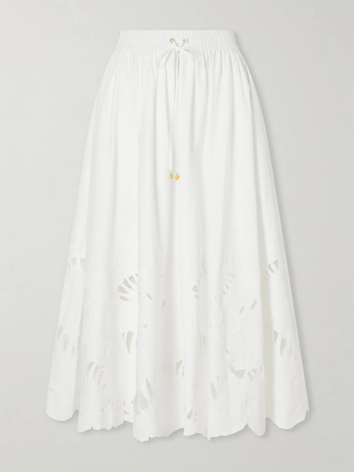 Mahon Embroidered Cotton Midi Skirt