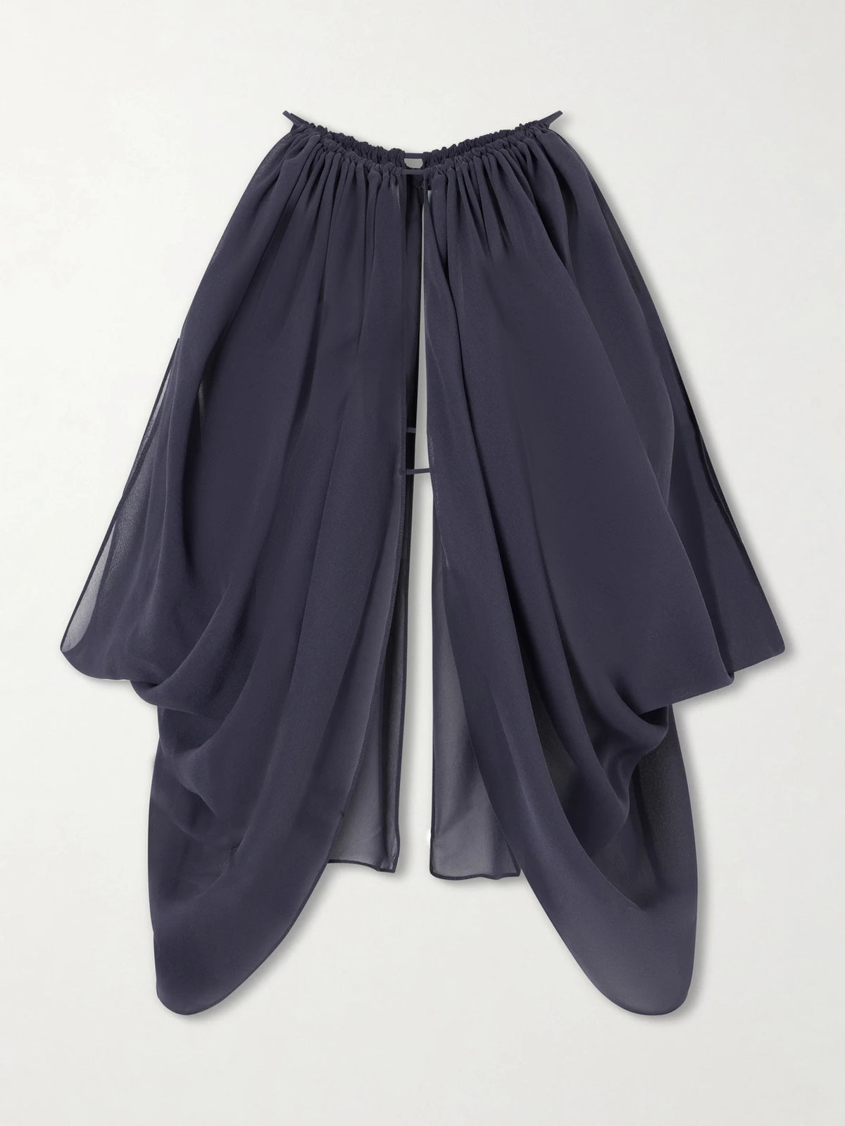 AFLALO Reysa Gathered Silk-crepe Top