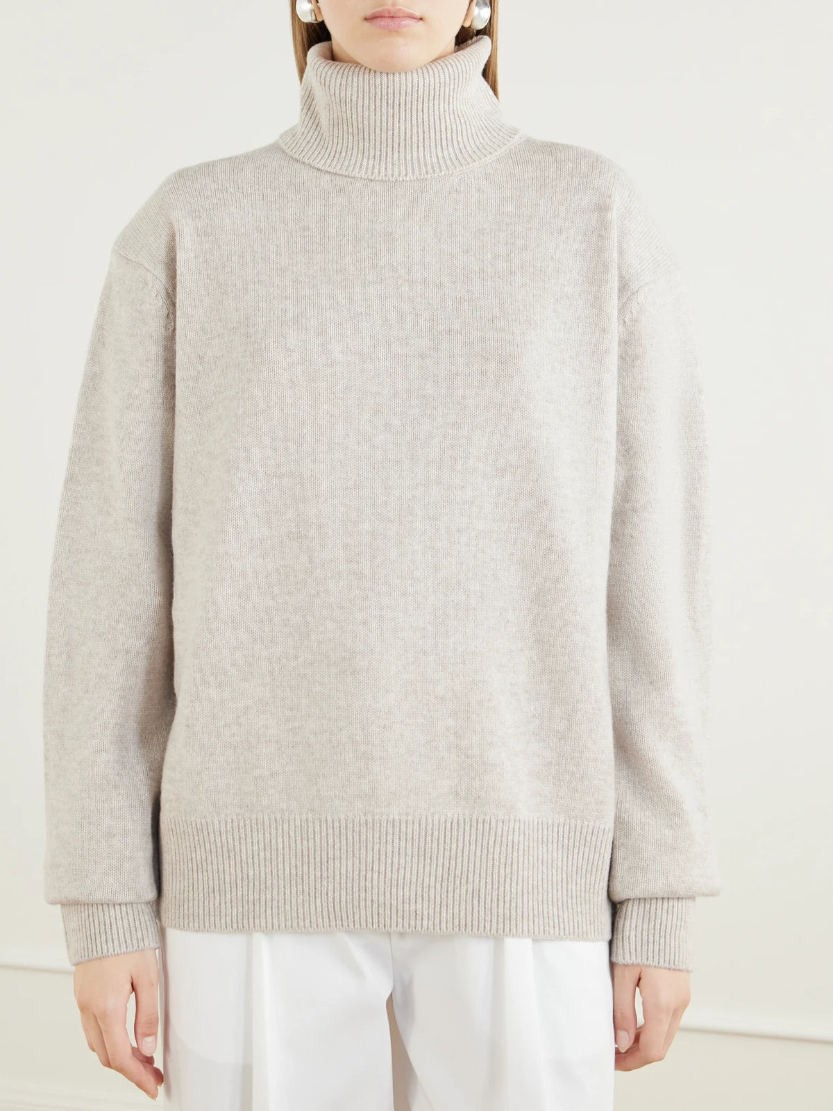 The Frankie Shop Gala Merino Wool And Cashmere-blend Turtleneck Sweater