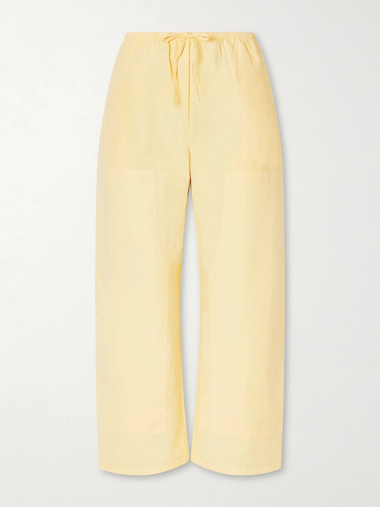 Kyoto Cotton-poplin Low-rise Wide-leg Pants