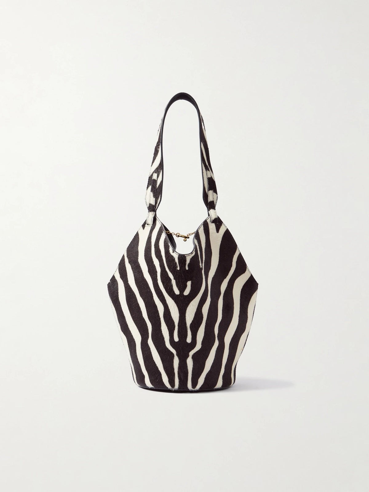 Lotus Mini Zebra-print Calf Hair And Suede Tote