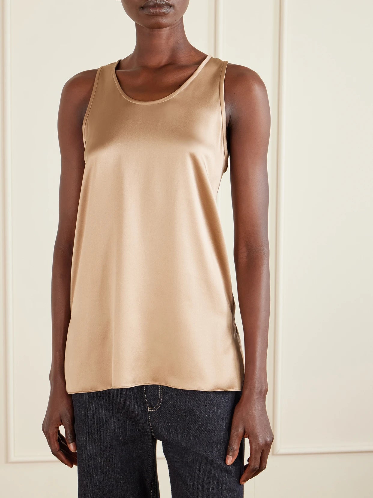 Silk-blend Satin Top