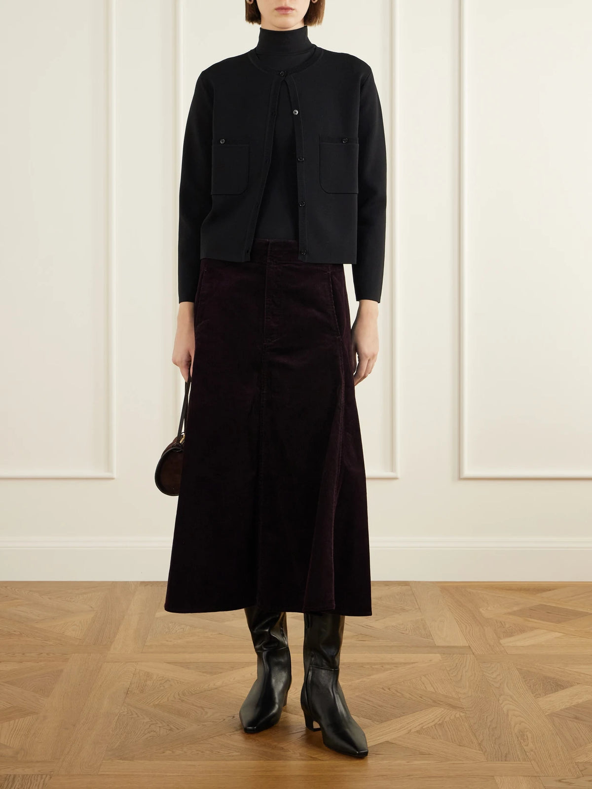 Image of Boots. Product name - Ilaria Leather Knee-boots in Black colour by brand - Aeyde