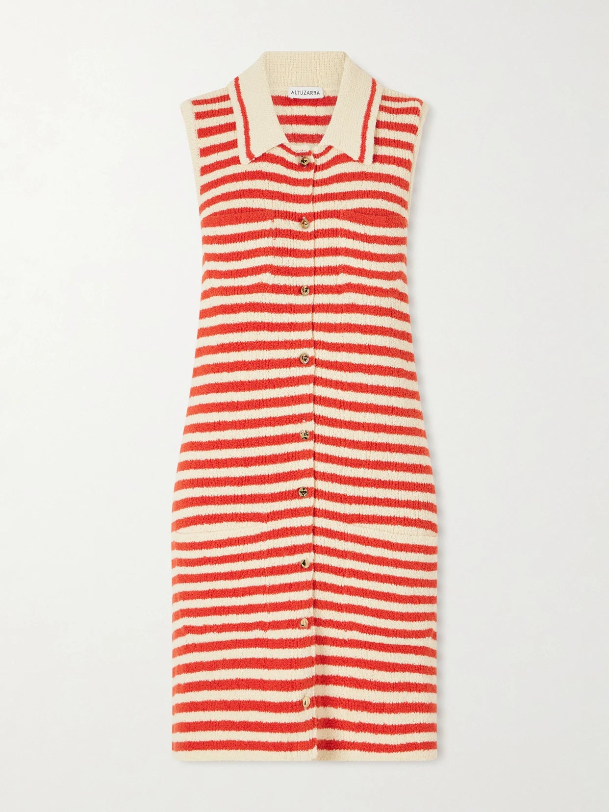 Mamie Striped Cotton-blend Bouclé Mini Dress