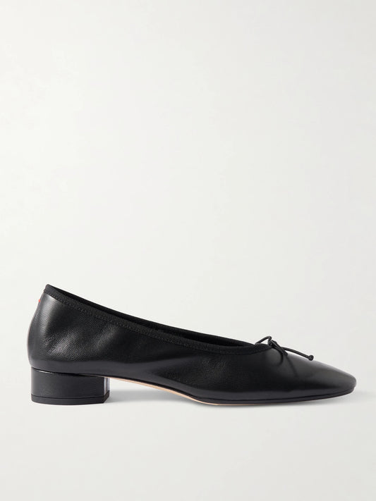 Aeyde Onda Bow-detailed Leather Pumps