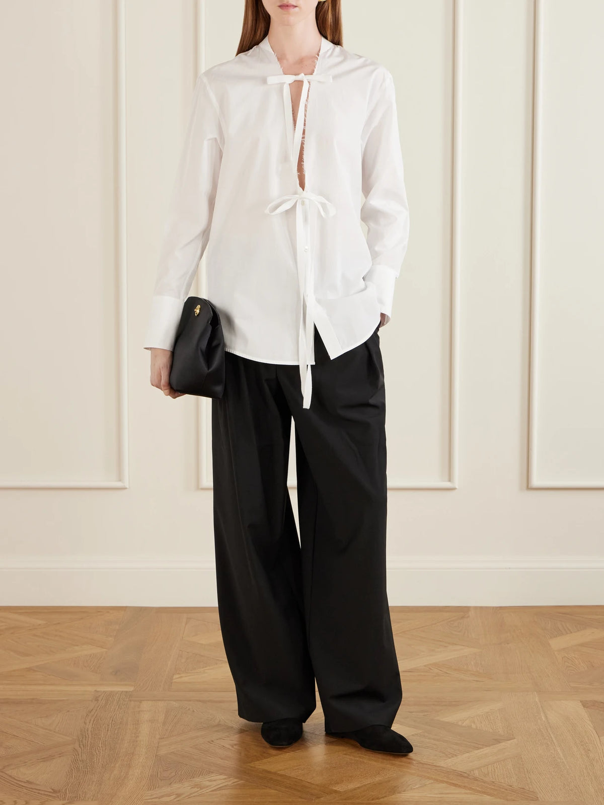 Image of Flats. Product name - Suede Mules in Black colour by brand - Emme Parsons