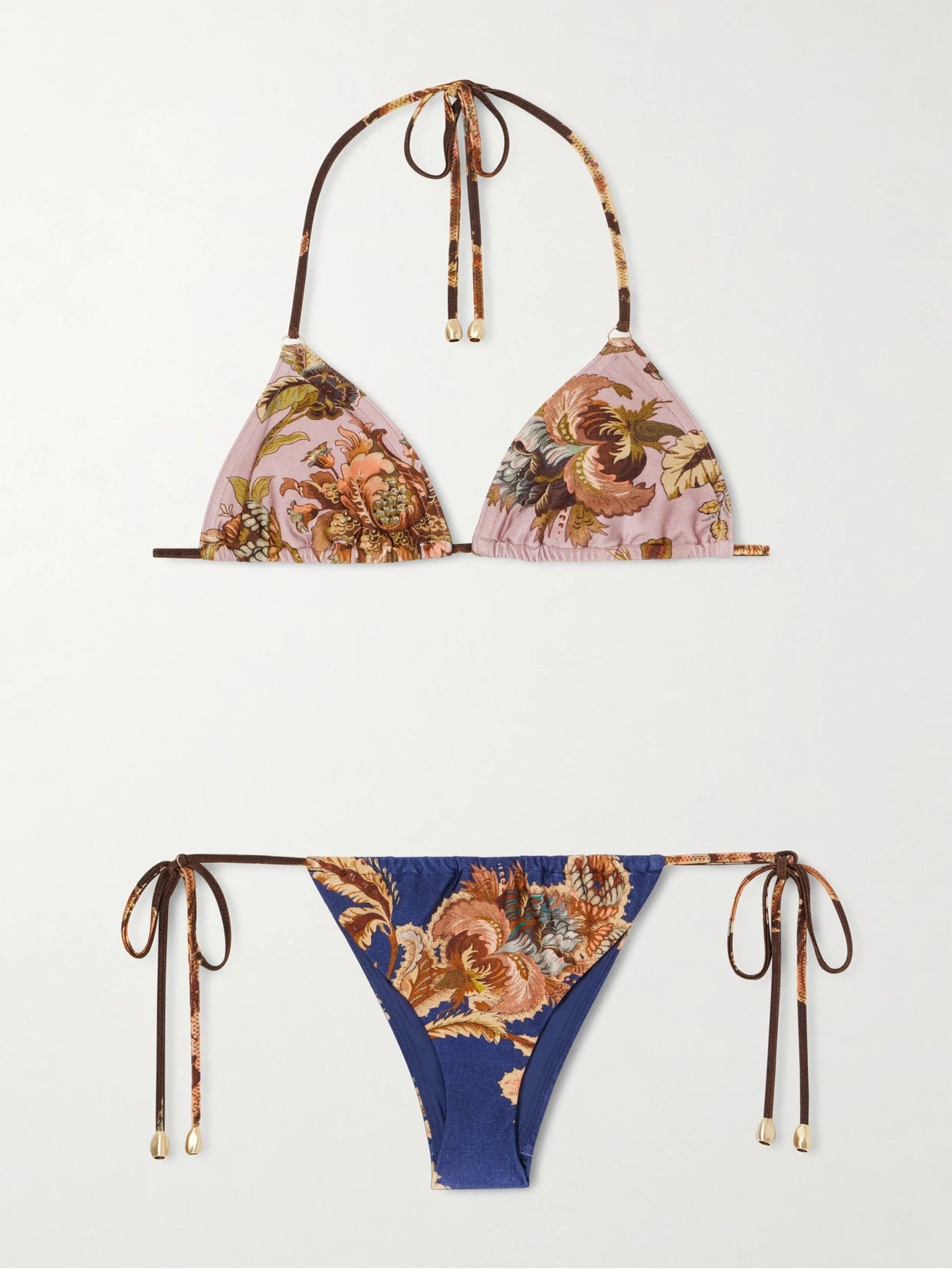 Image of Swimwear. Product name - Aster Bikini in Multi colour by brand - Zimmermann