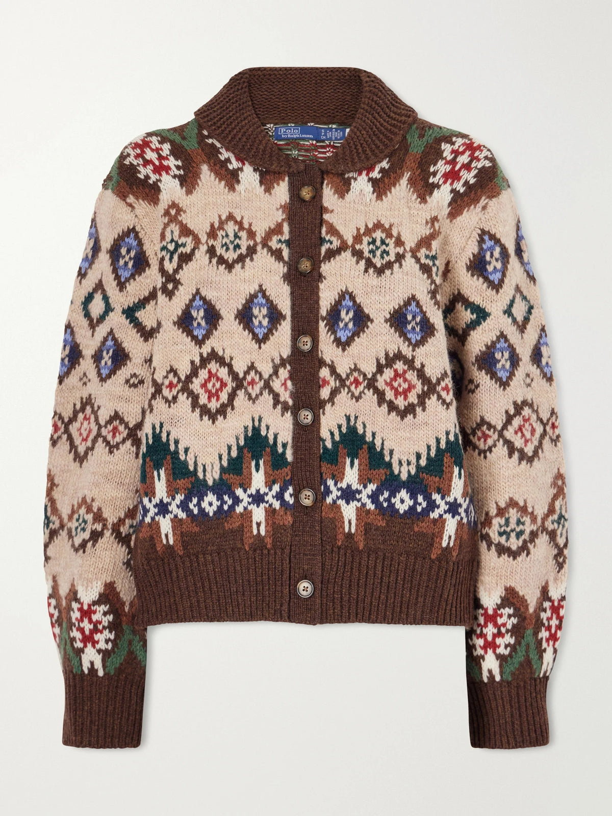 Polo Ralph Lauren Fair Isle Wool And Cashmere-blend Jacquard Cardigan