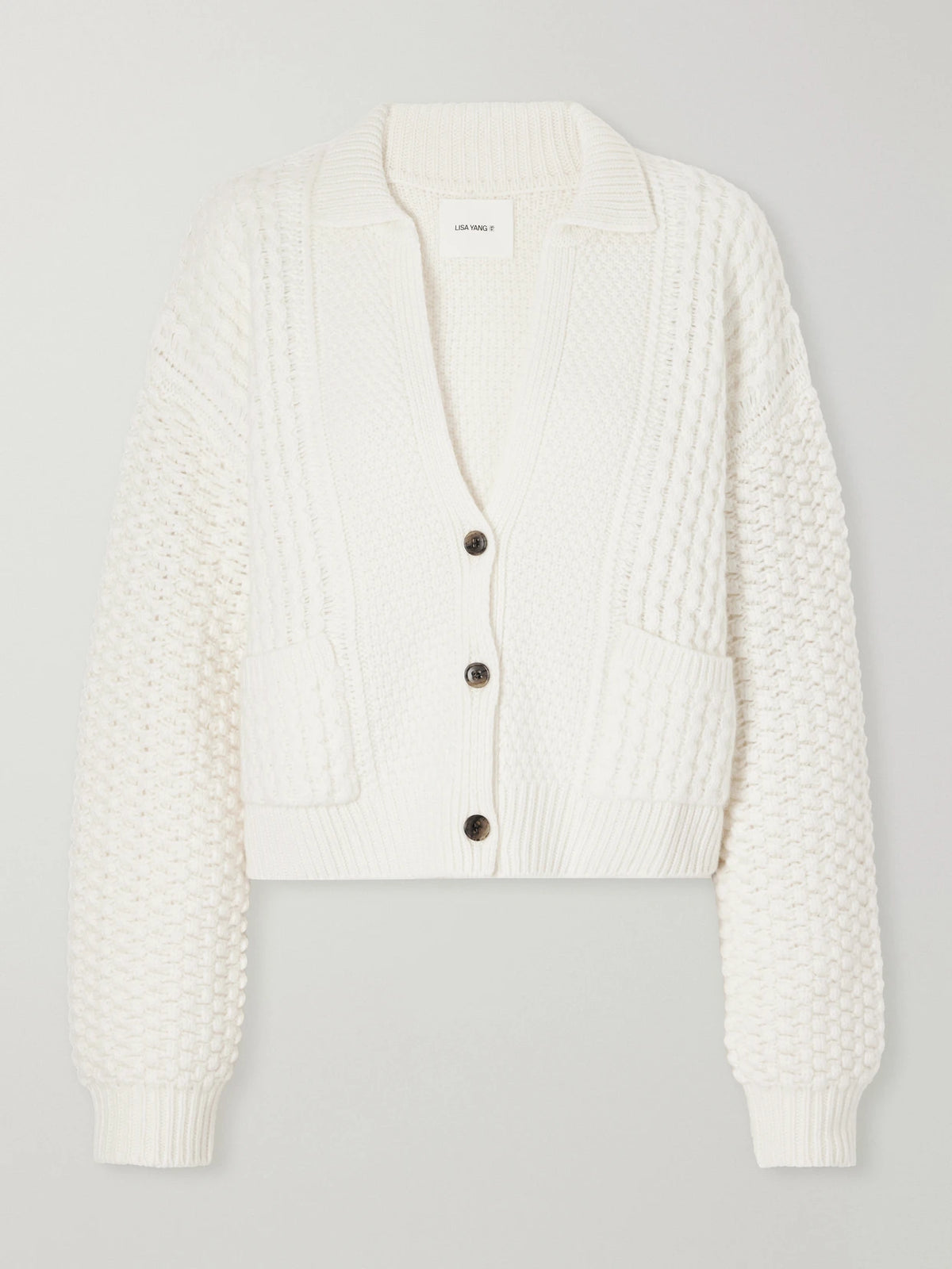 LISA YANG Becs Cable-knit Cashmere Cardigan