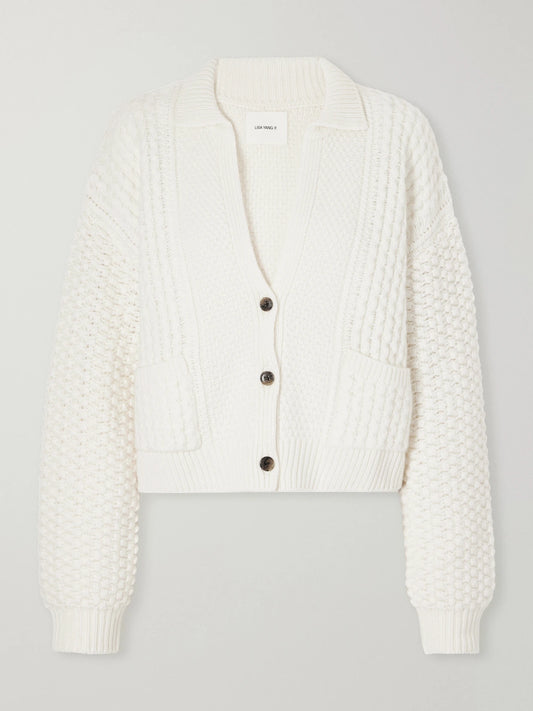LISA YANG Becs Cable-knit Cashmere Cardigan