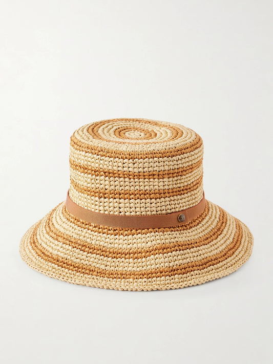 Vlogo Raffia-effect Bucket Hat