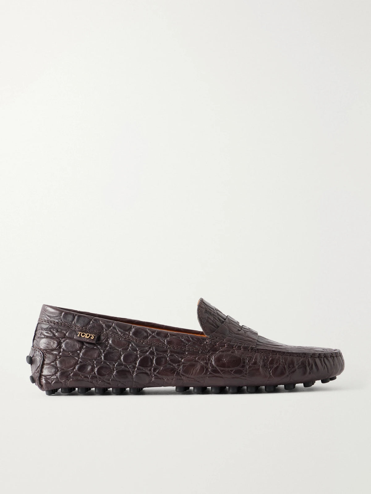 Gommino Croc-effect Leather Loafers