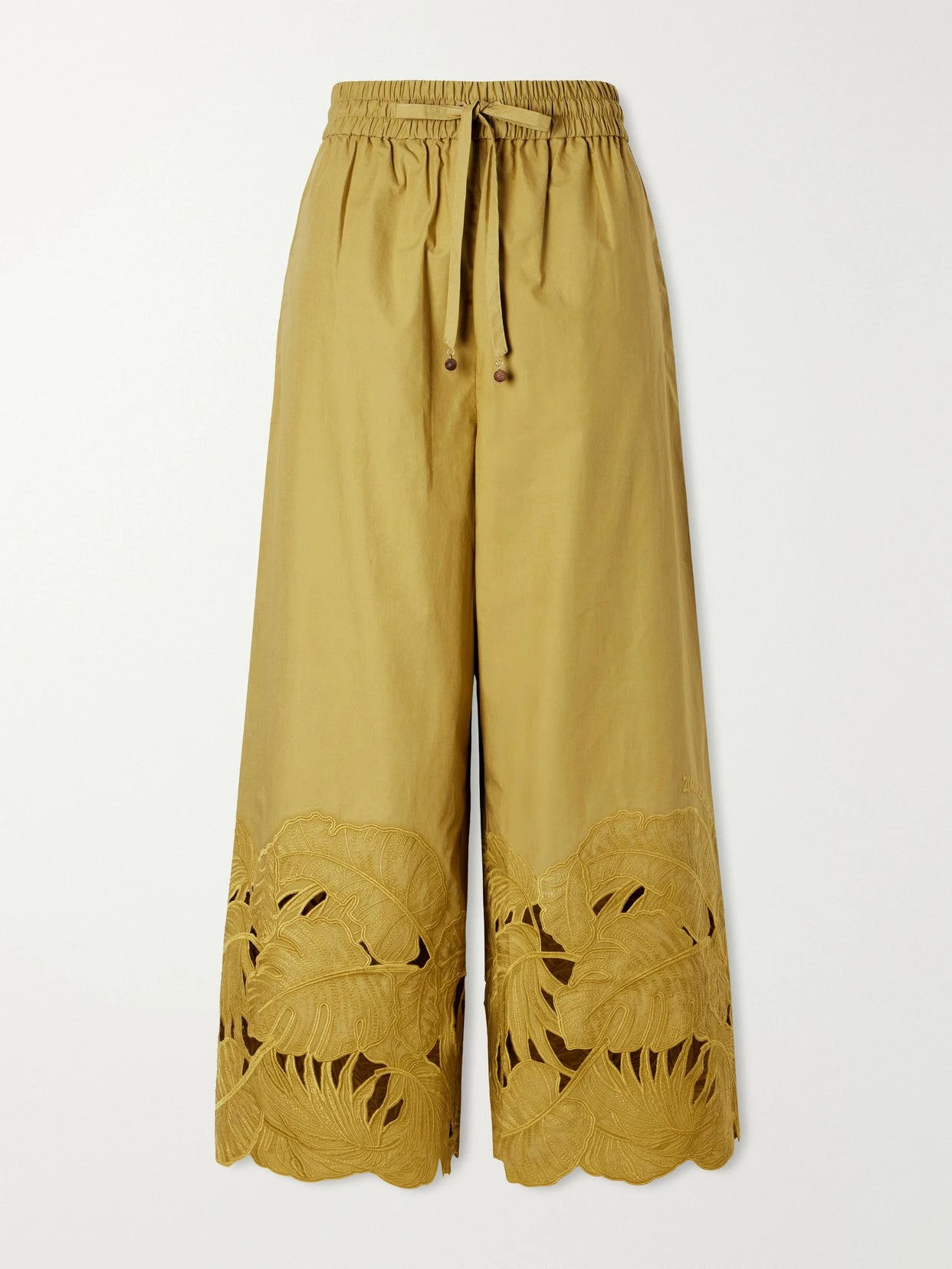 Mahon Embroidered Cotton Wide-leg Pants
