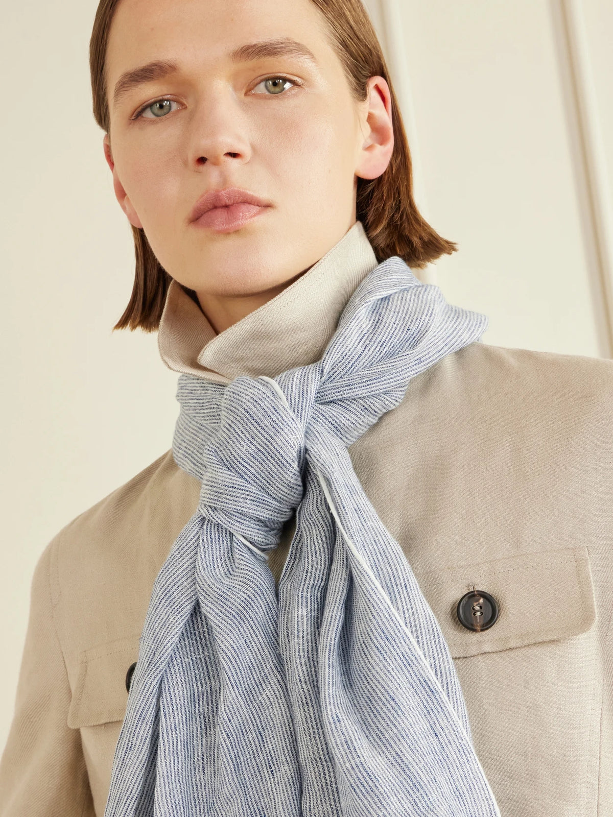 Fringed Linen Scarf