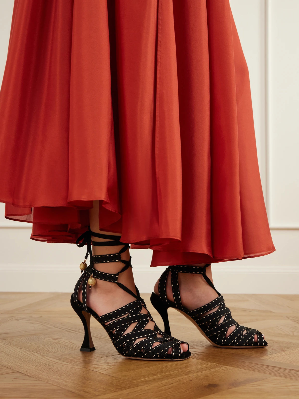 Zimmermann Corsage 85 Embellished Webbing Sandals