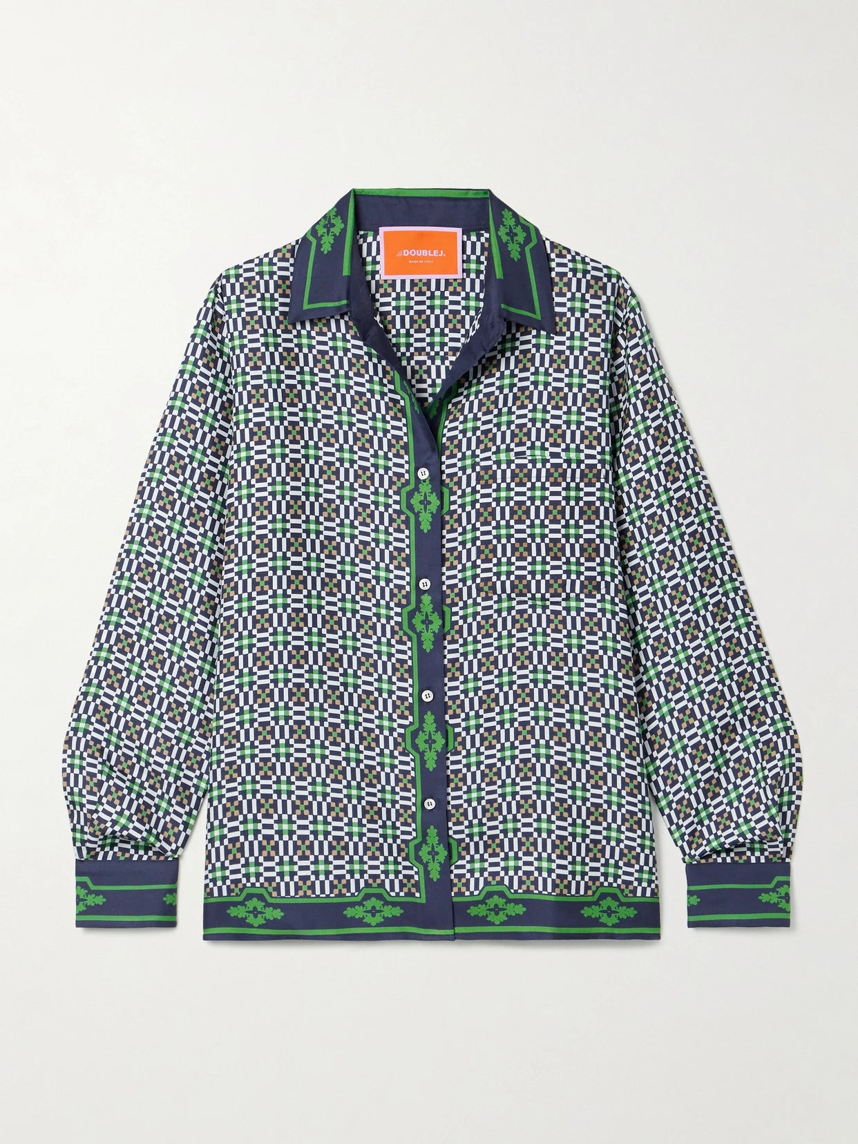 Icon Boy Printed Silk-twill Shirt