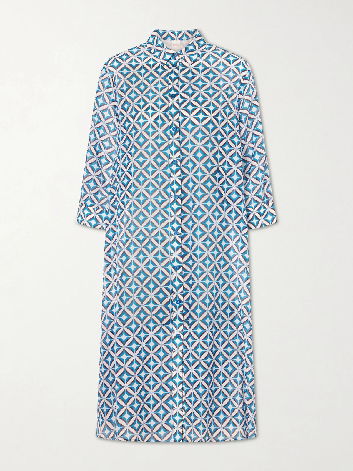 Beachwear Printed Cotton And Silk-blend Midi Dress