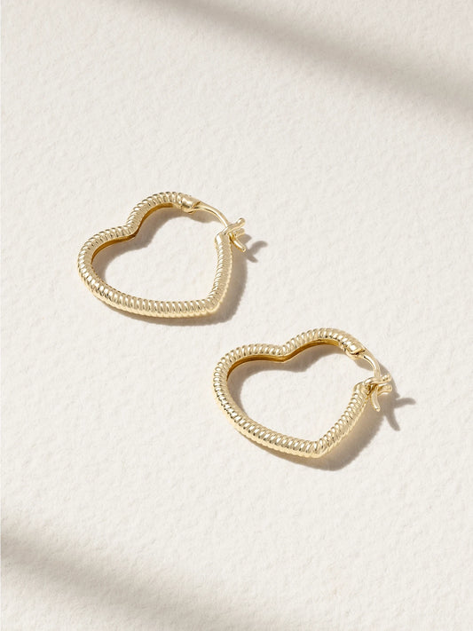 9-karat Gold Hoop Earrings