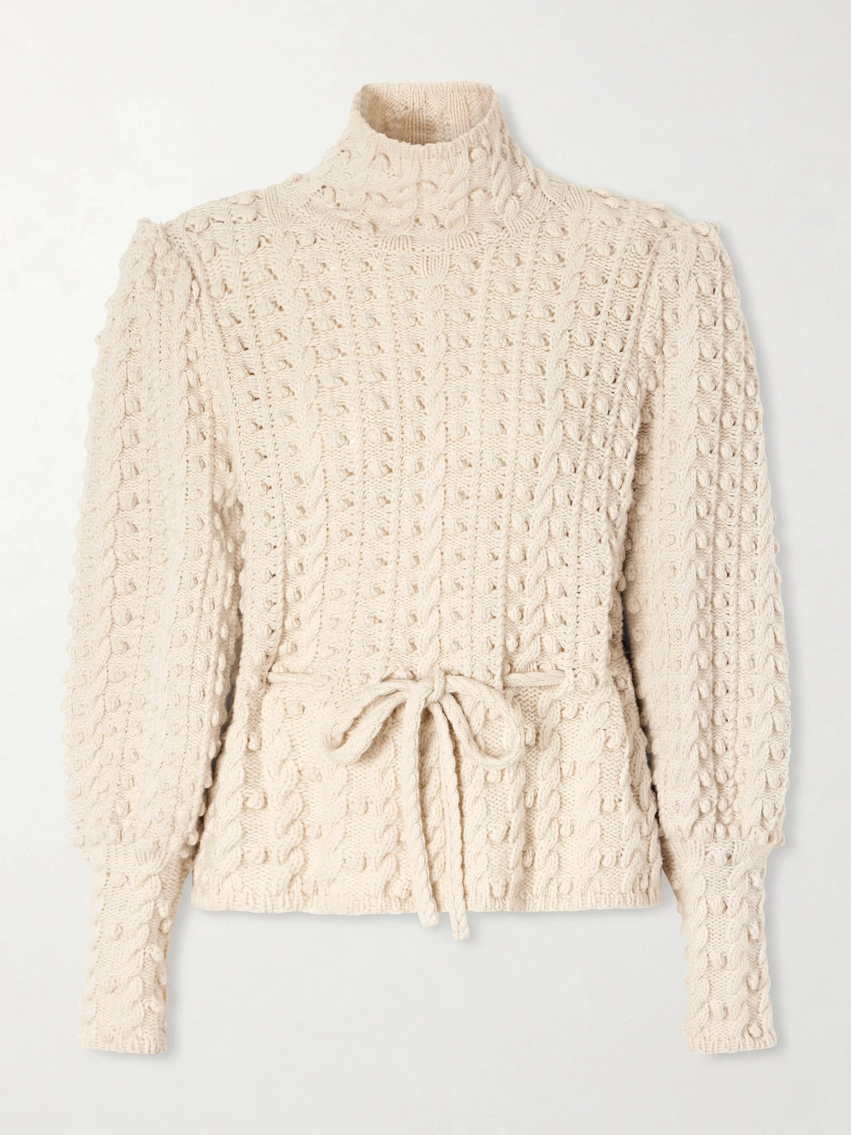 Zimmermann Valiant Tie-detailed Knitted Wool Turtleneck Sweater