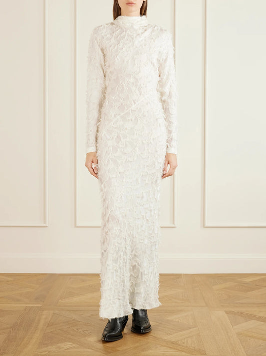 Gabriela Hearst Aberdeen Fil Coupè Silk And Wool-blend Maxi Dress