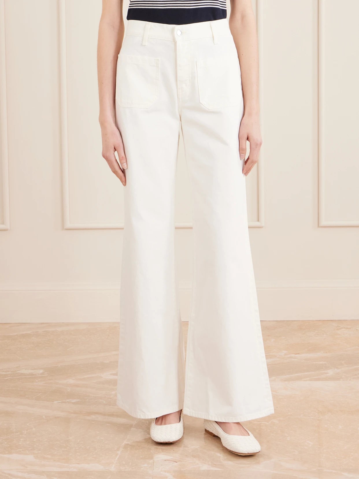 Florence High-rise Distressed Flared Jeans