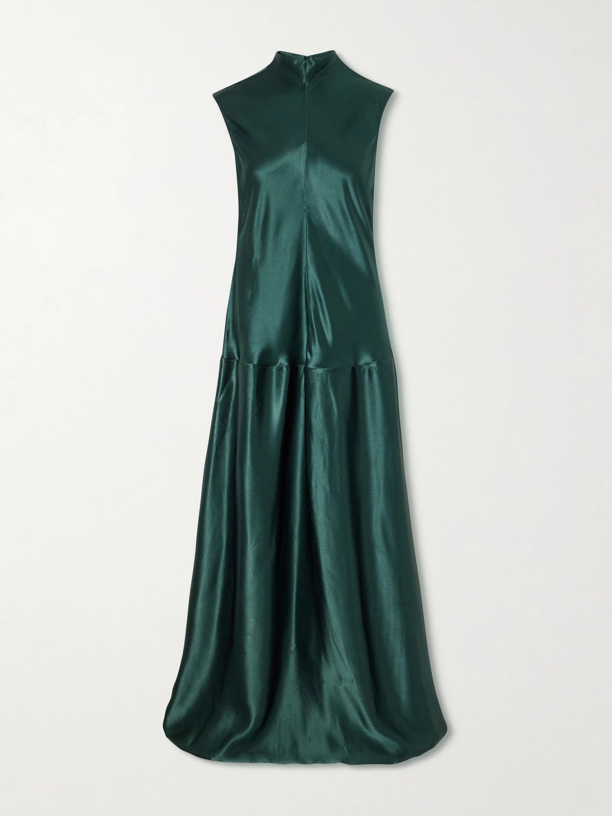 Nyx Sleeveless Pleated Crepe Maxi Dress