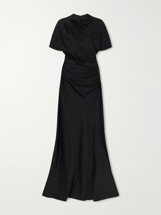 SIMKHAI Open-back Gathered Jersey Maxi Dress