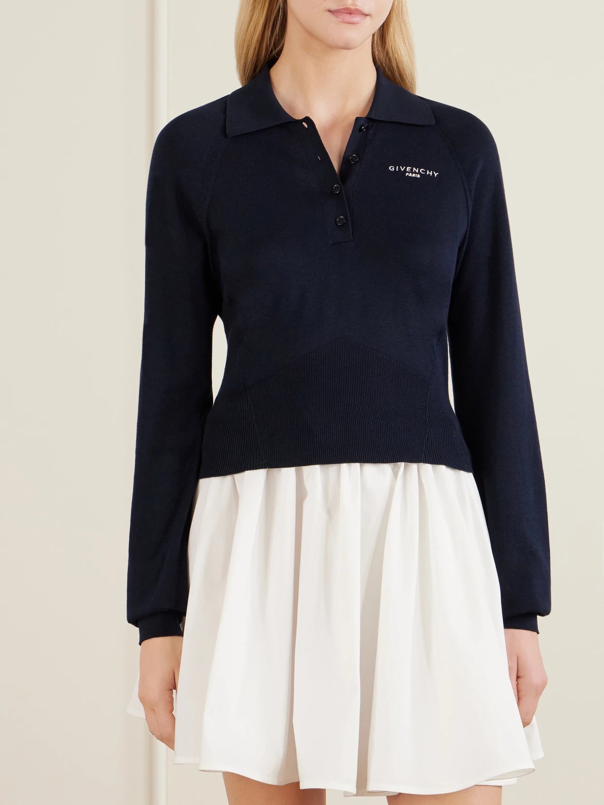 Logo-embroidered Cotton And Silk-blend Polo Sweater
