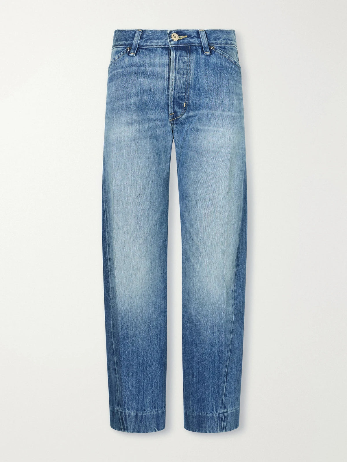 RÙADH The Bijou Cropped Recycled Low-rise Straight-leg Jeans