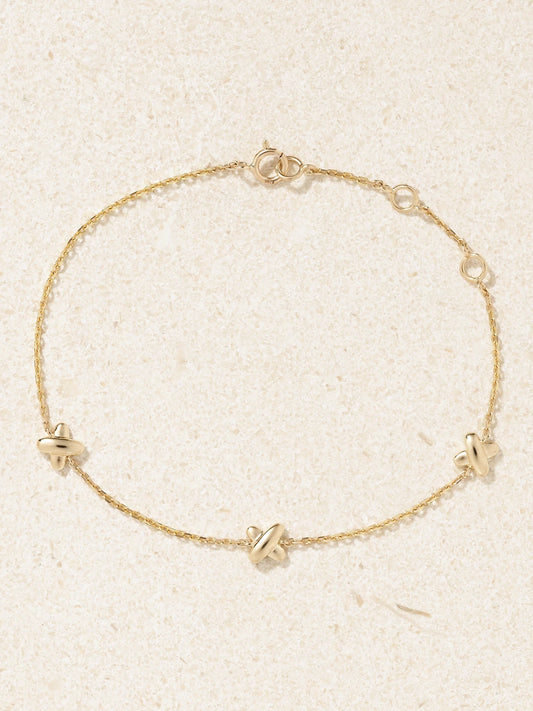 Marks The Spot 14-karat Gold Bracelet