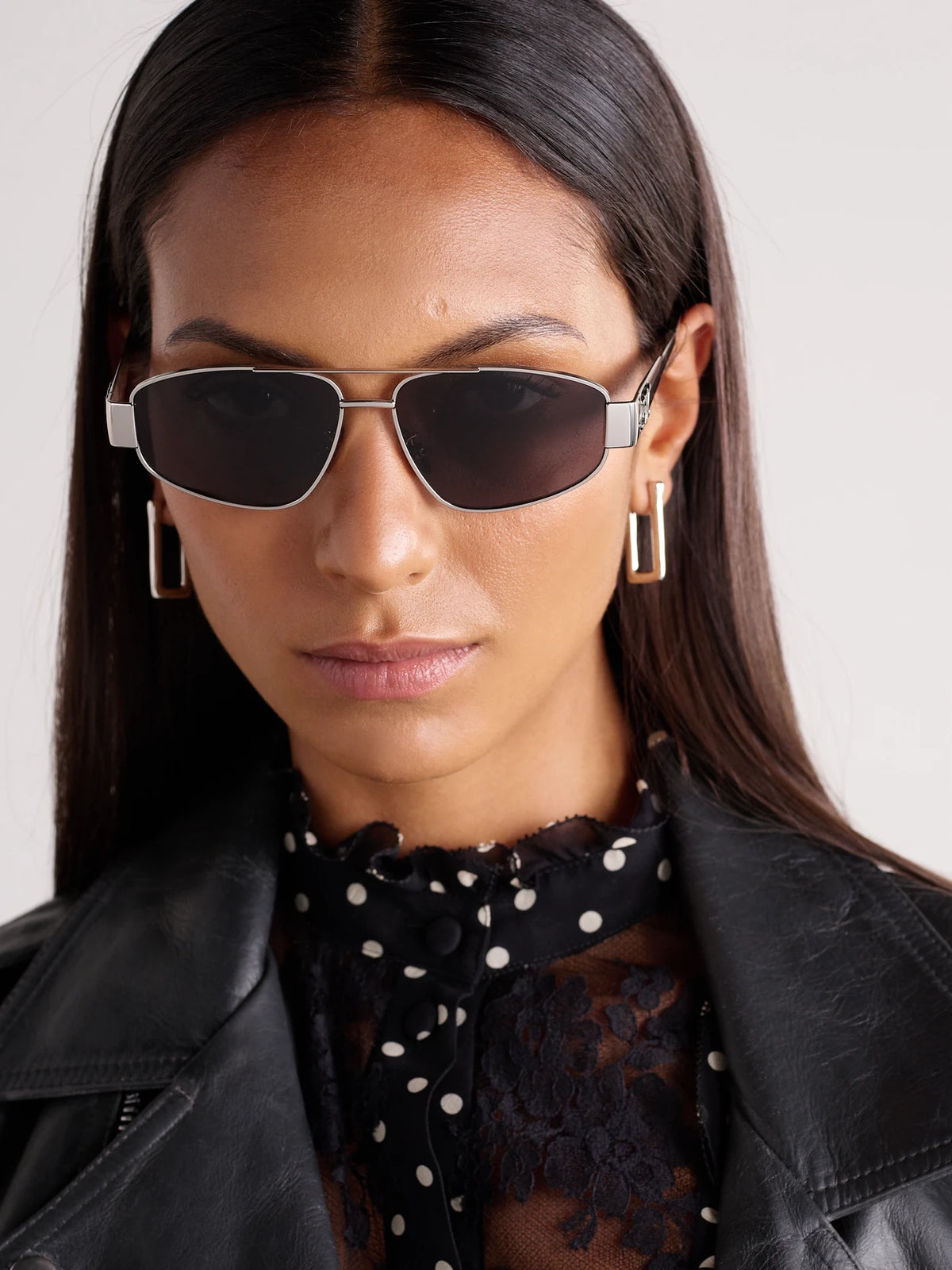 Image of Sunglasses. Product name - Triomphe Aviator-style Silver-tone And Acetate Sunglasses in Multi colour by brand - CELINE Eyewear