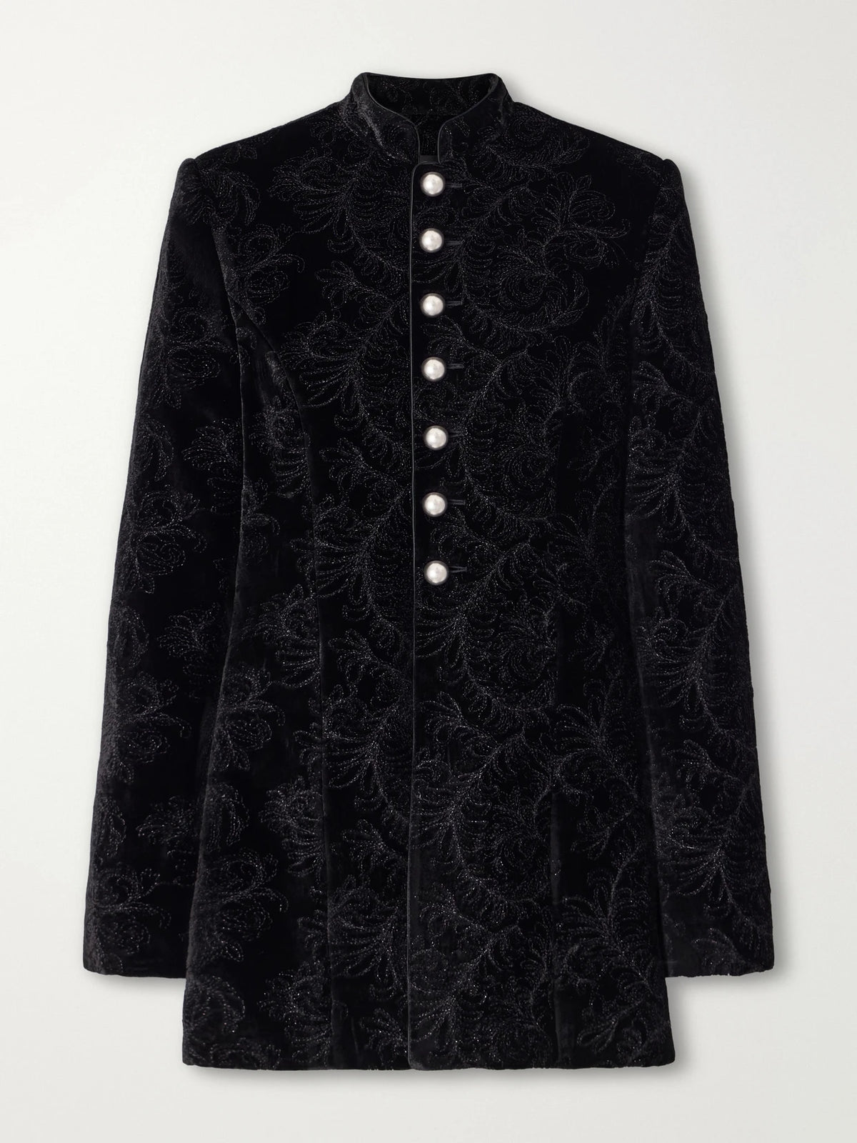 Ann Demeulemeester Yana Paisely-embroidered Velvet Jacket