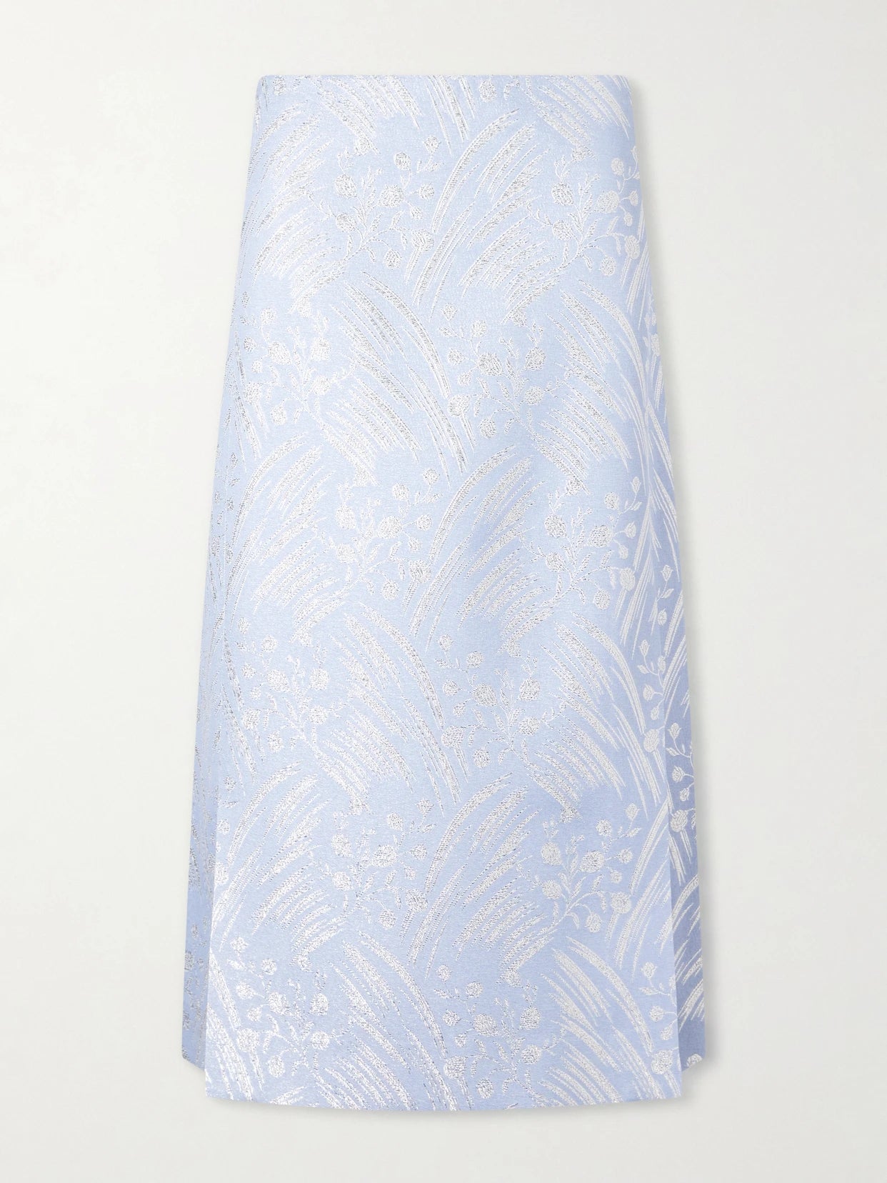 Metallic Jacquard-knit Midi Skirt