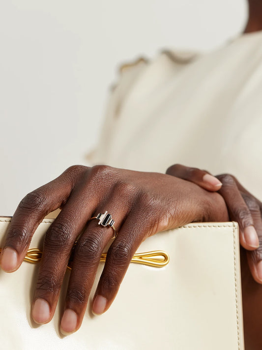 Image of Rings. Product name - Cityscape 14-karat Recycled Gold, Spinel And Diamond Ring in Multi colour by brand - Melissa Joy Manning