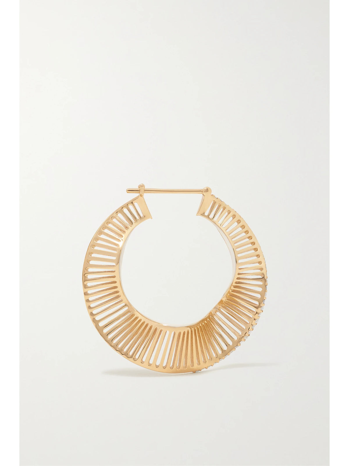 Twisted Waves 18-karat Gold, Enamel And Diamond Hoop Earrings