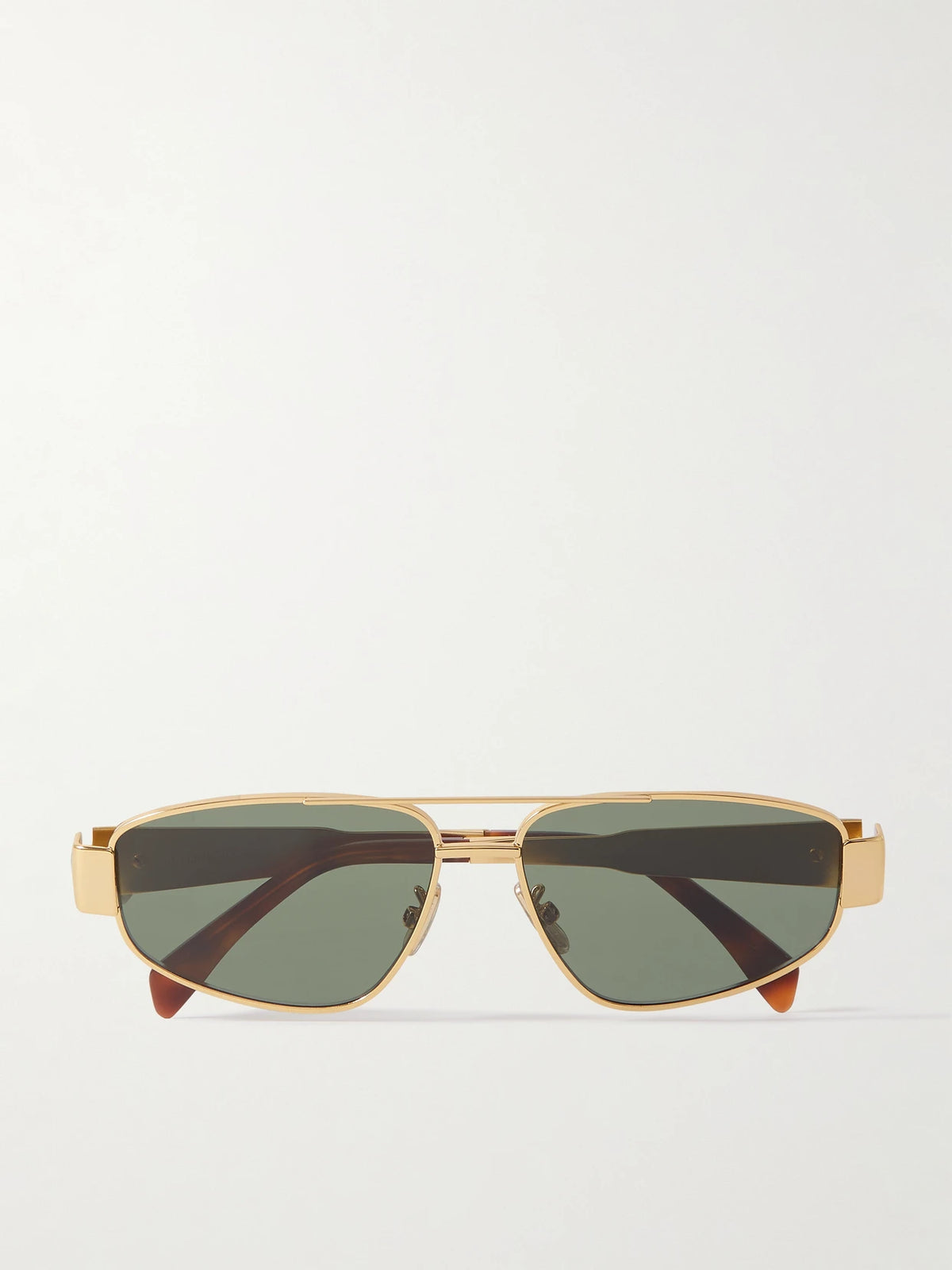 Triomphe Aviator-style Gold-tone And Acetate Sunglasses