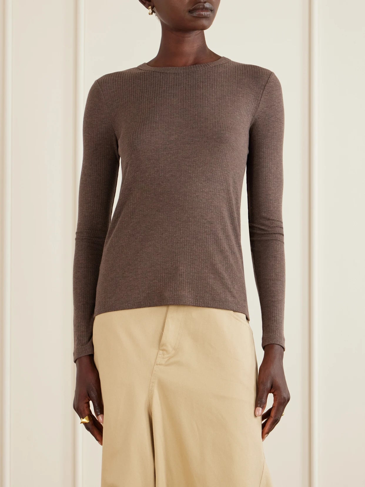 Salmone Ribbed Jersey T-shirt