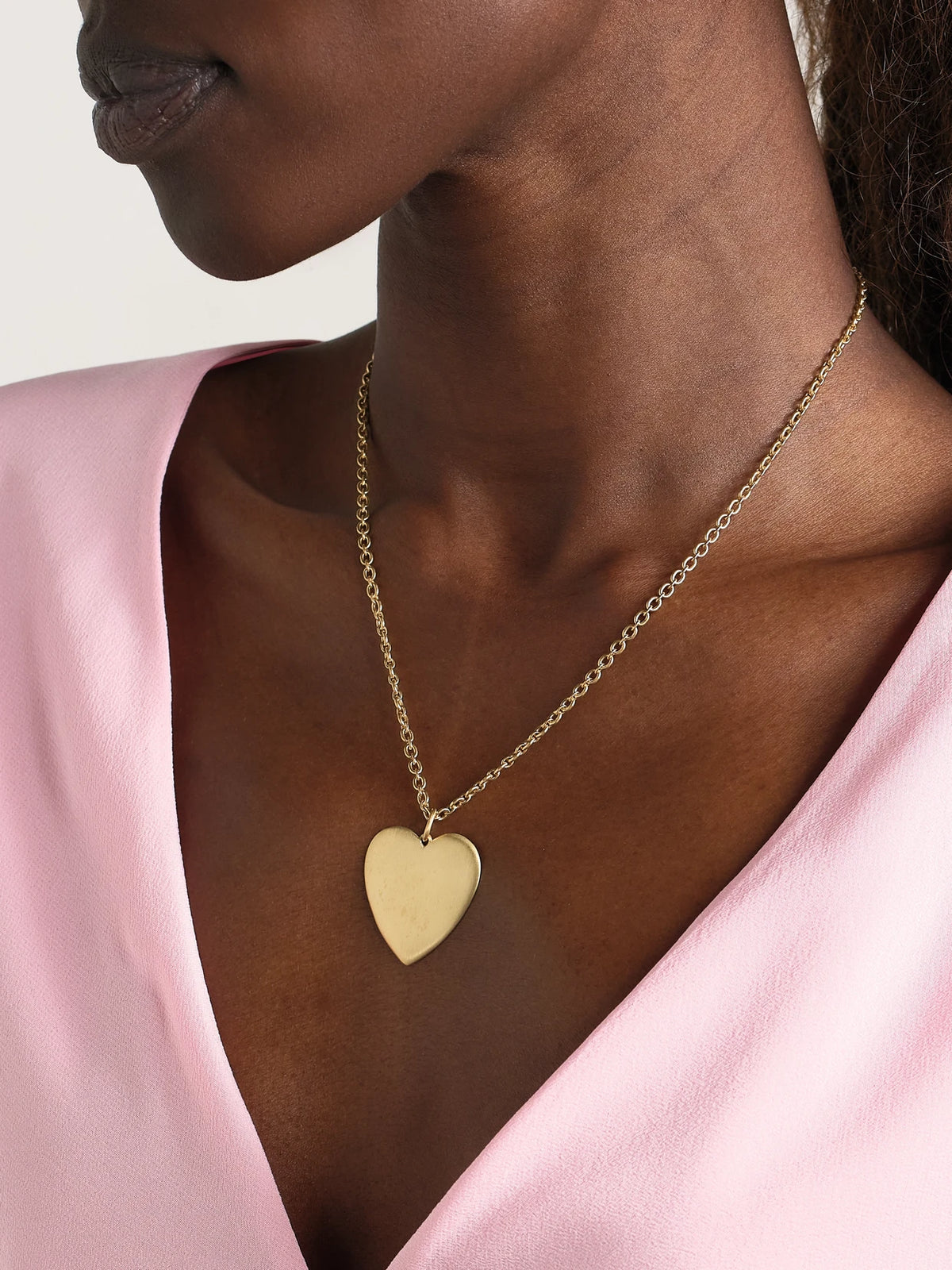 Image of Necklaces. Product name - Large Heart 18-karat Gold Necklace in Multi colour by brand - Irene Neuwirth