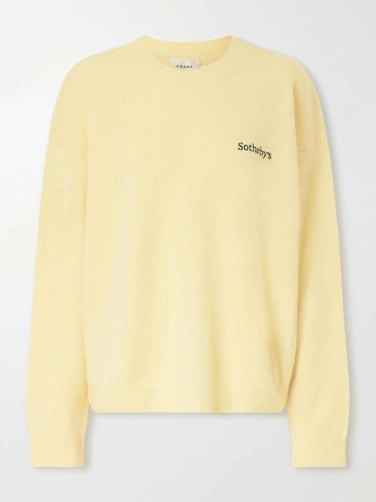 FRAME + Sotheby's Logo-embroidered Cashmere Sweater