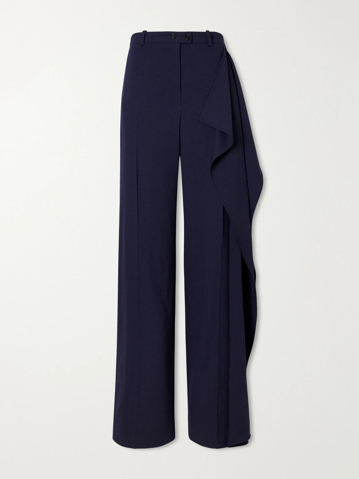Jil Sander Draped Wool-sablé Wide-leg Pants