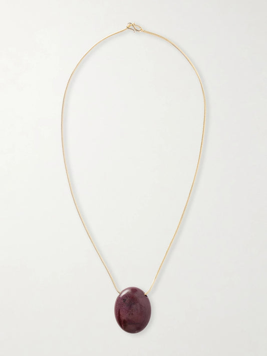 The Julia Gold-plated And Mookaite Pendant Necklace