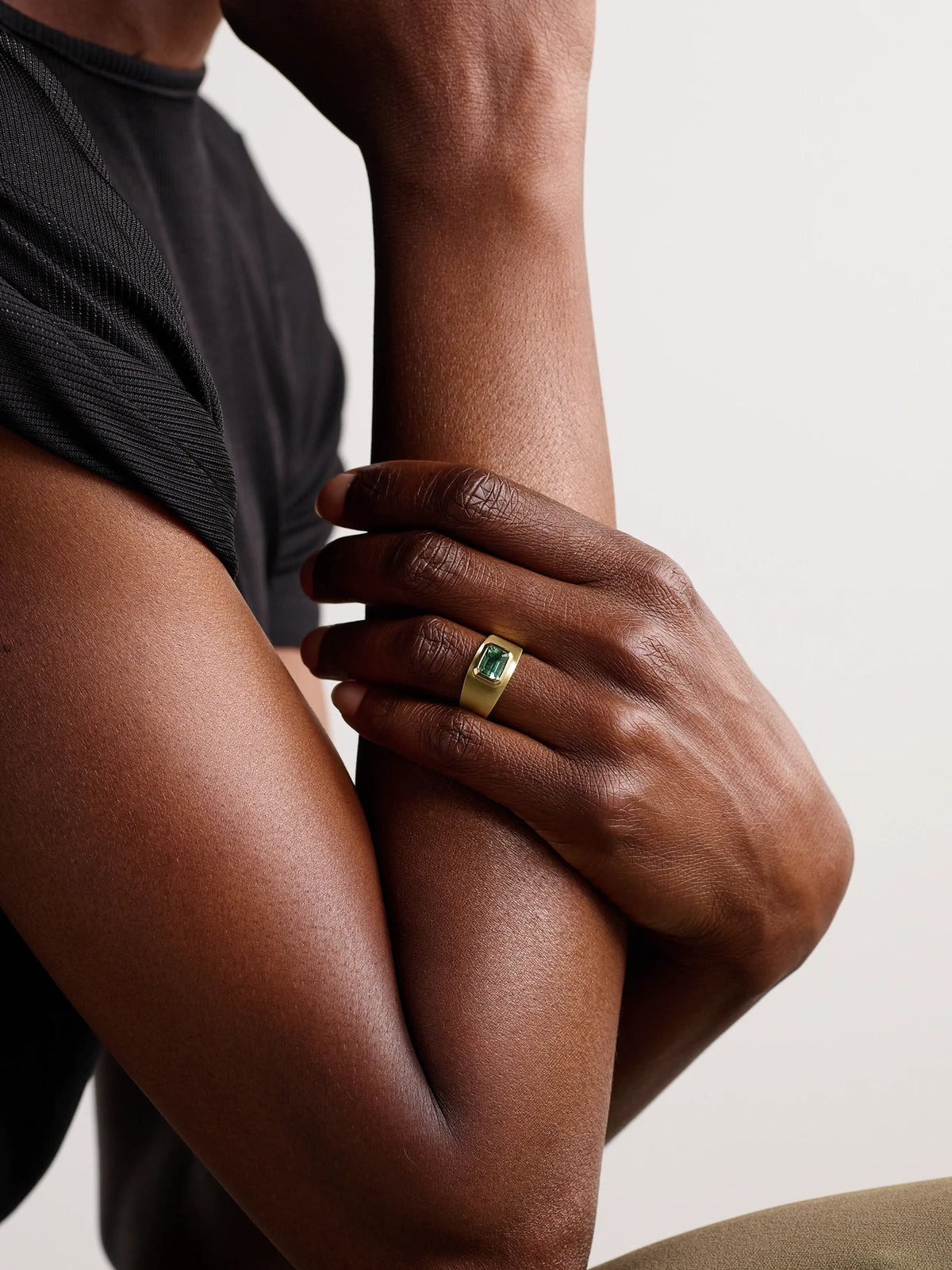 Image of Rings. Product name - Gemmy Gem 18-karat Gold Tourmaline Ring in Multi colour by brand - Irene Neuwirth