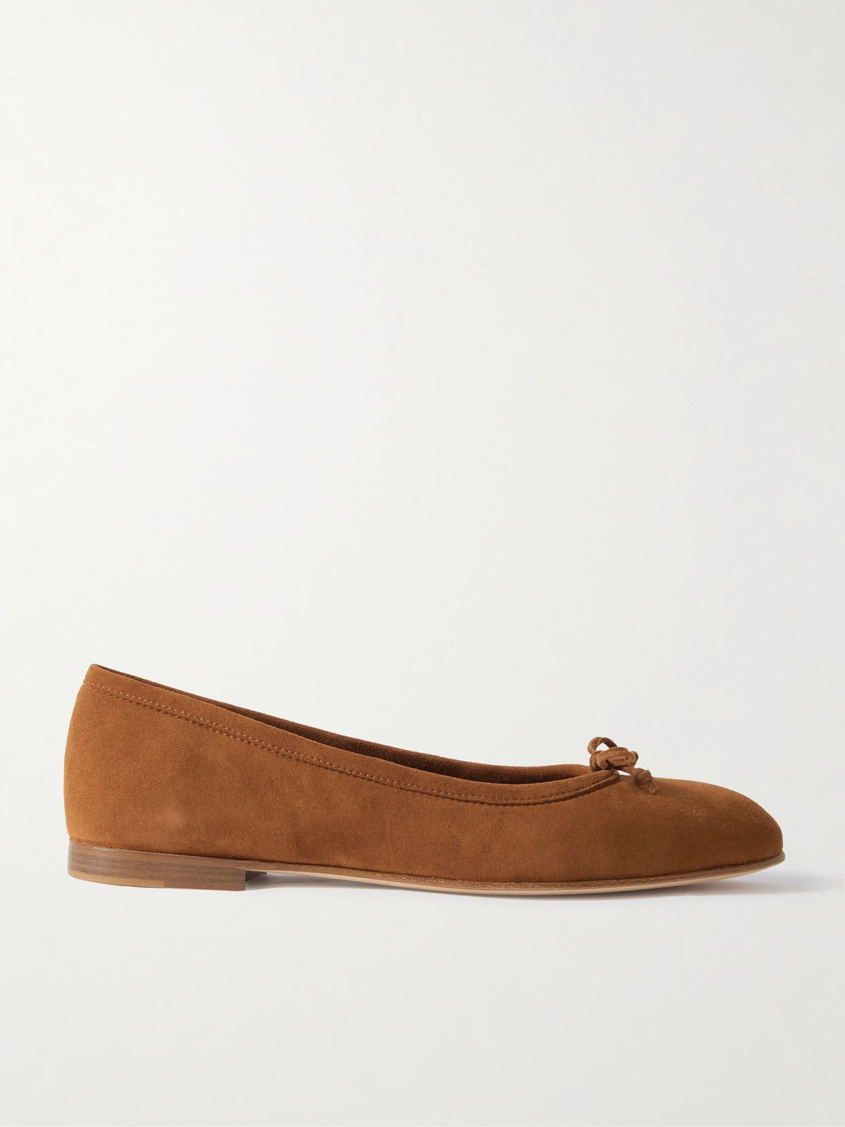 Veralli Bow-detailed Suede Ballet Flats