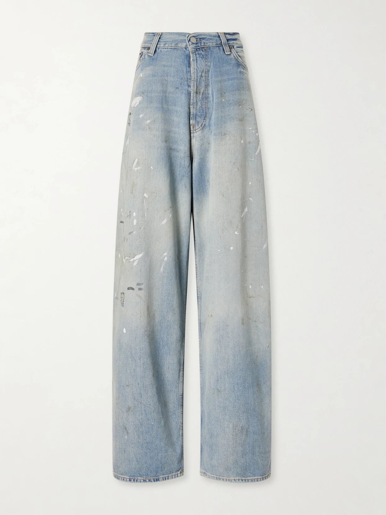 Image of Jeans. Product name - 2023 Trafalgar Straight-leg Jeans in Light blue colour by brand - Acne Studios