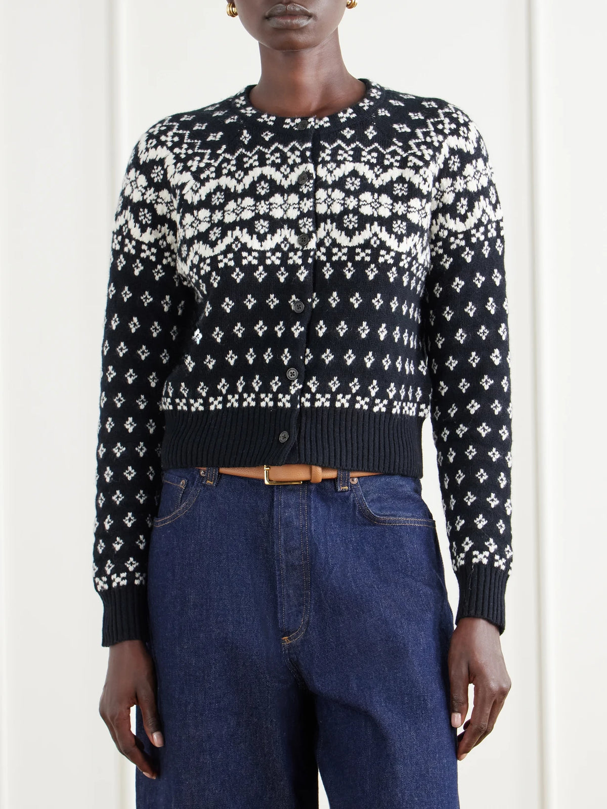 Polo Ralph Lauren Cropped Fair Isle Intarsia-knit Wool, Cotton And Alpaca-blend Cardigan