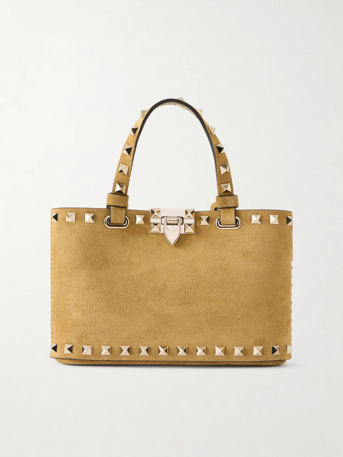 Rockstud Mini Embellished Suede Tote